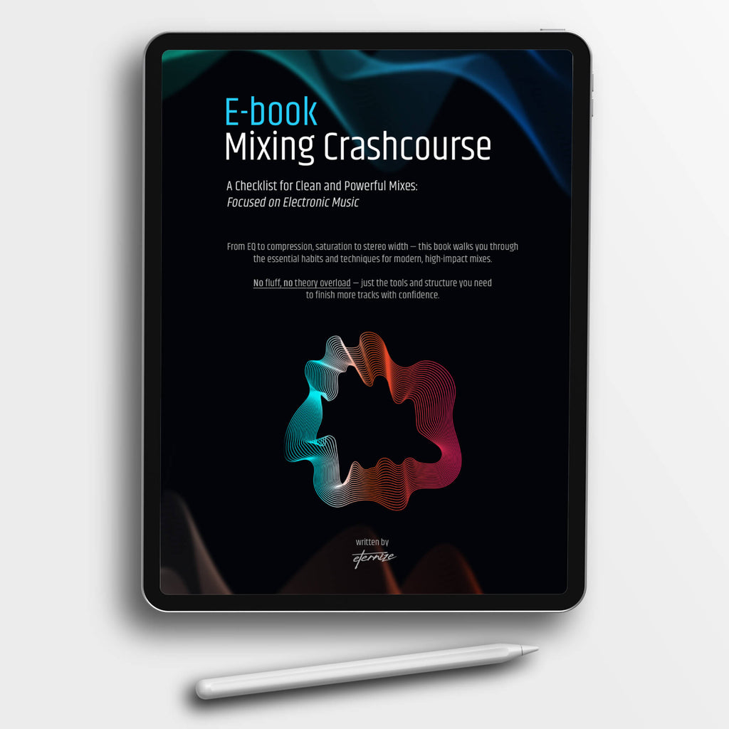 Eternize E-book Mixing Crashcourse on a tablet with pen