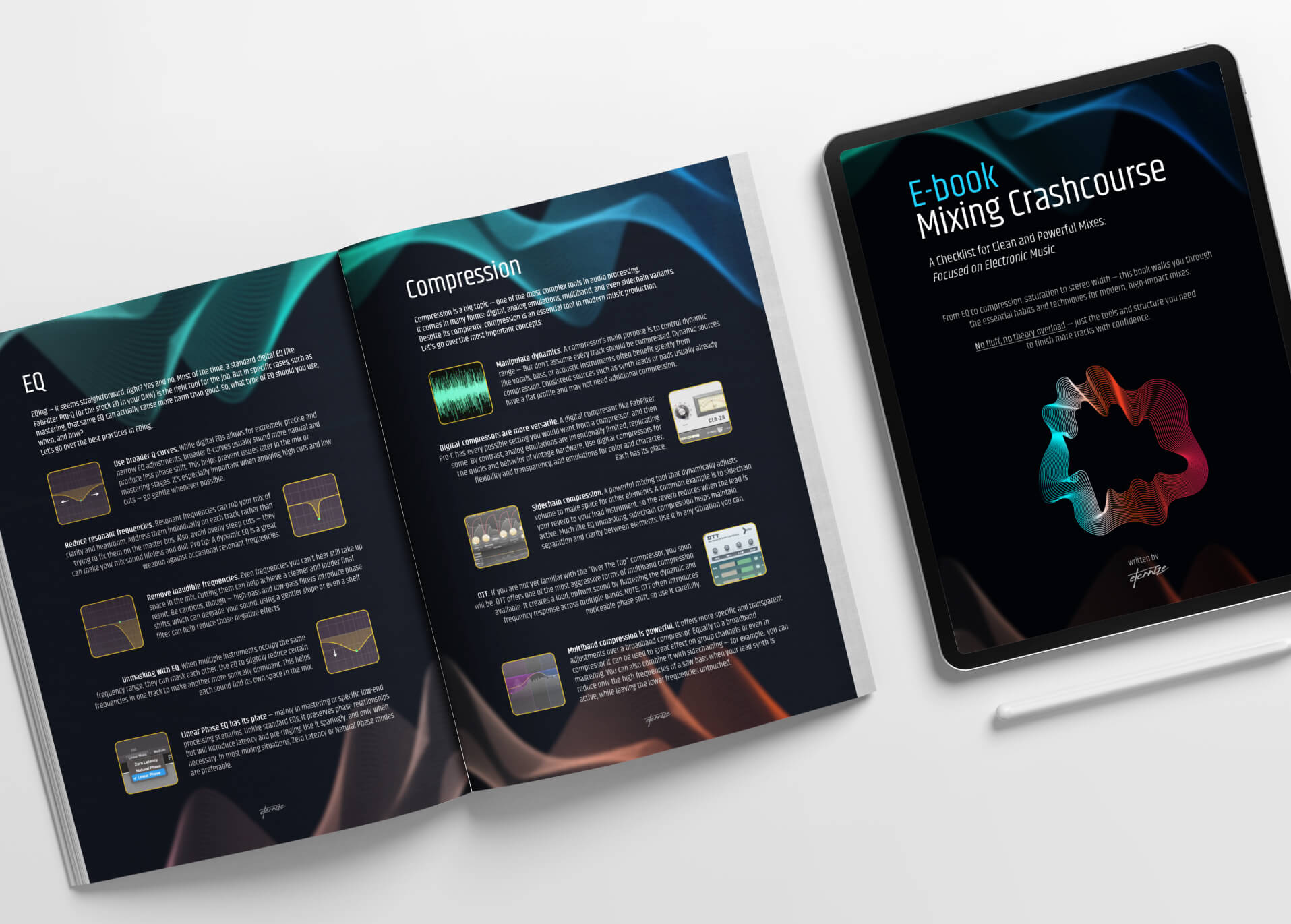 Mixing E-book example in book and iPad