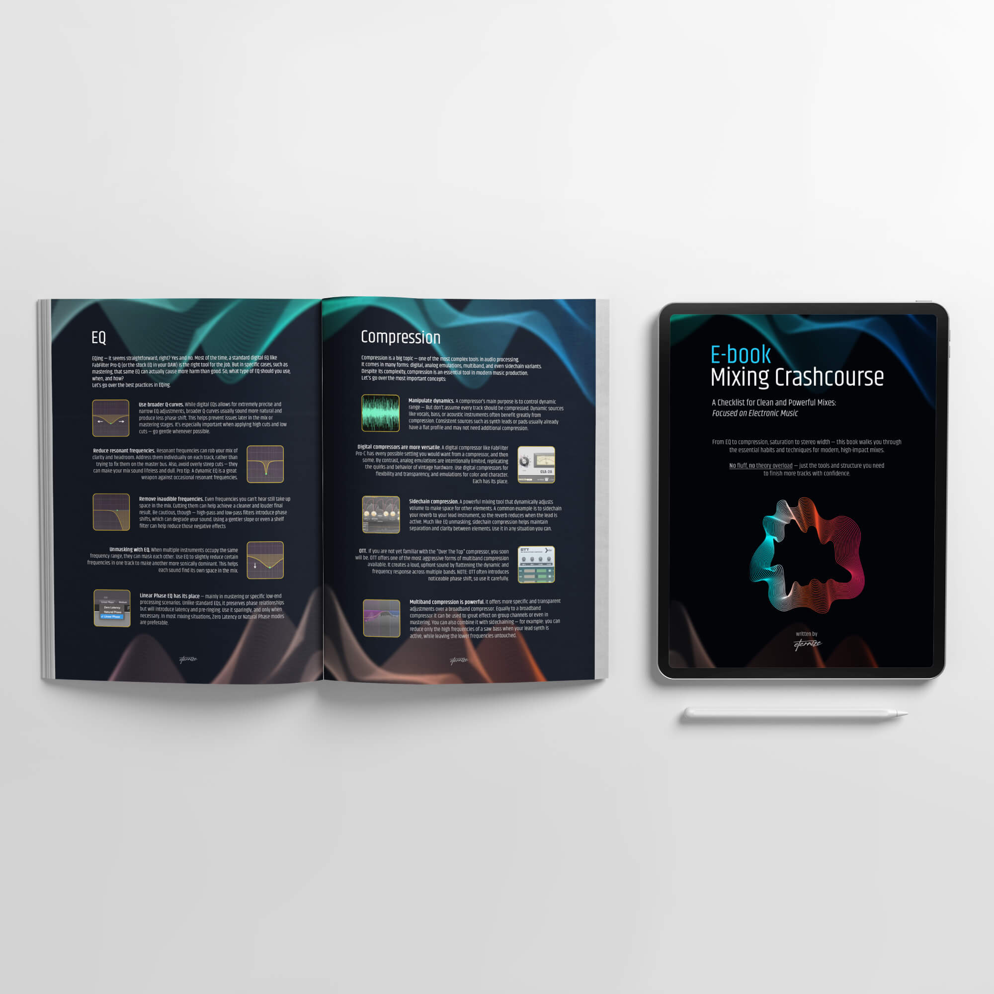 Mixing E-book example in book and iPad