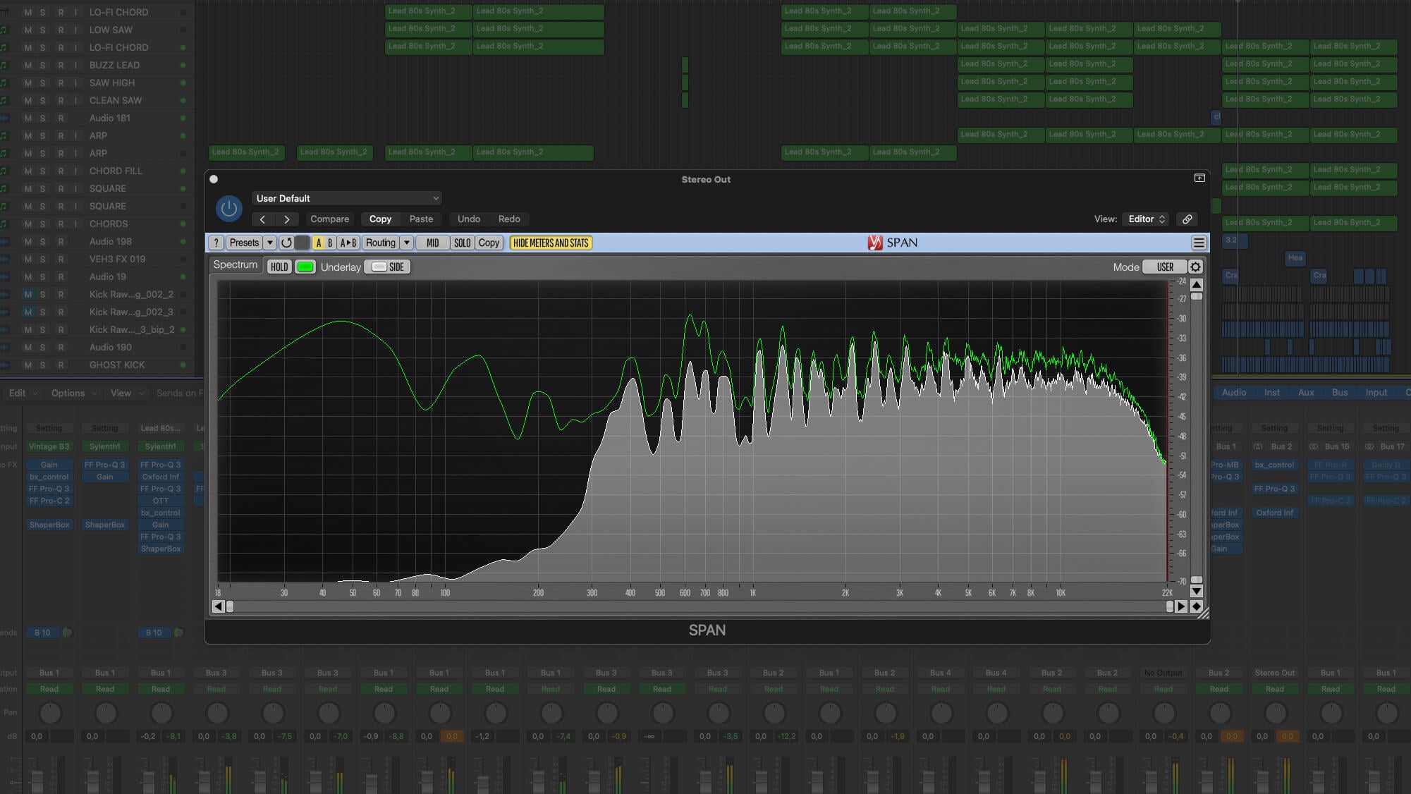 Voxengo SPAN Mid-Side Preset in project