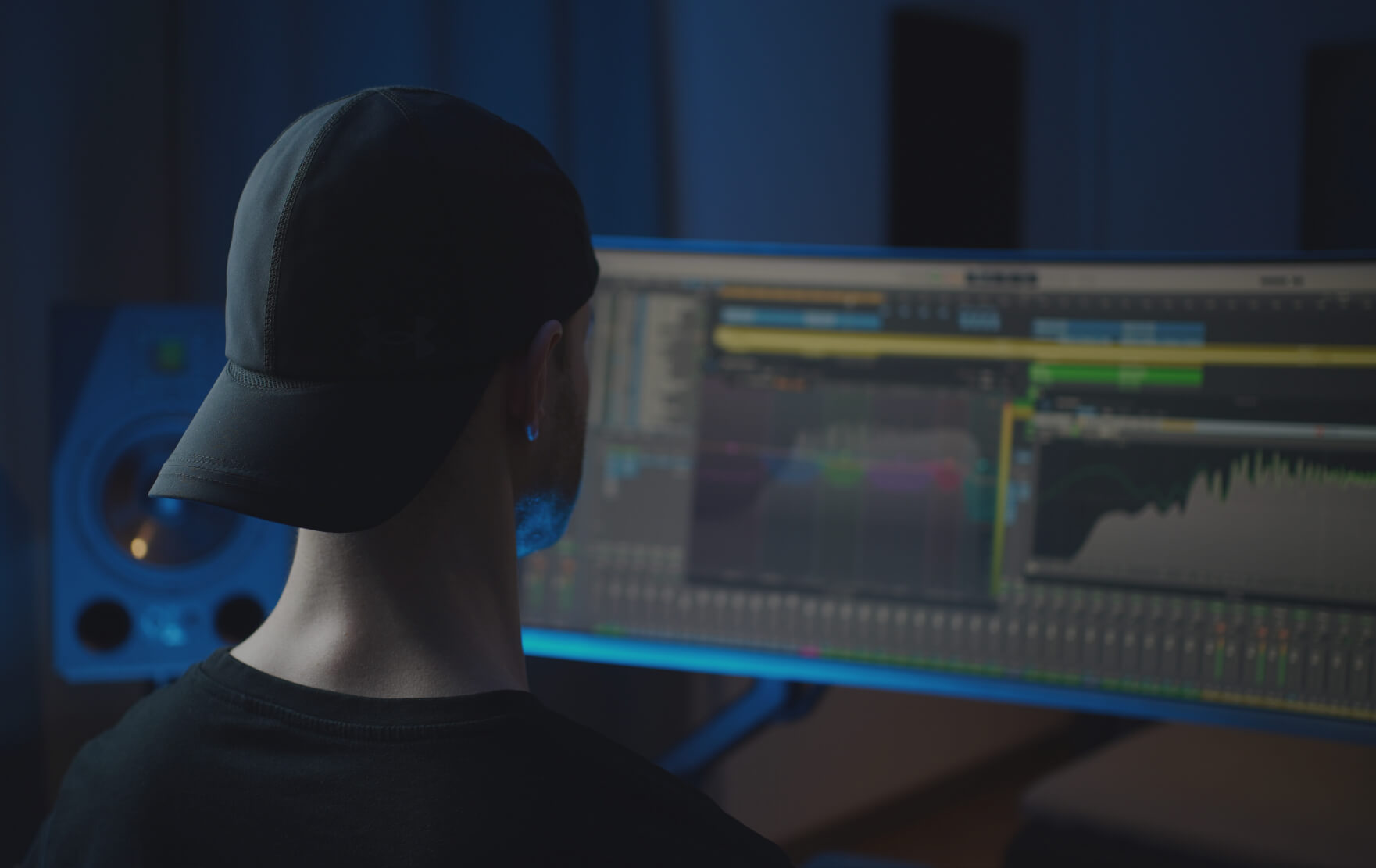 Eternize producing music in studio